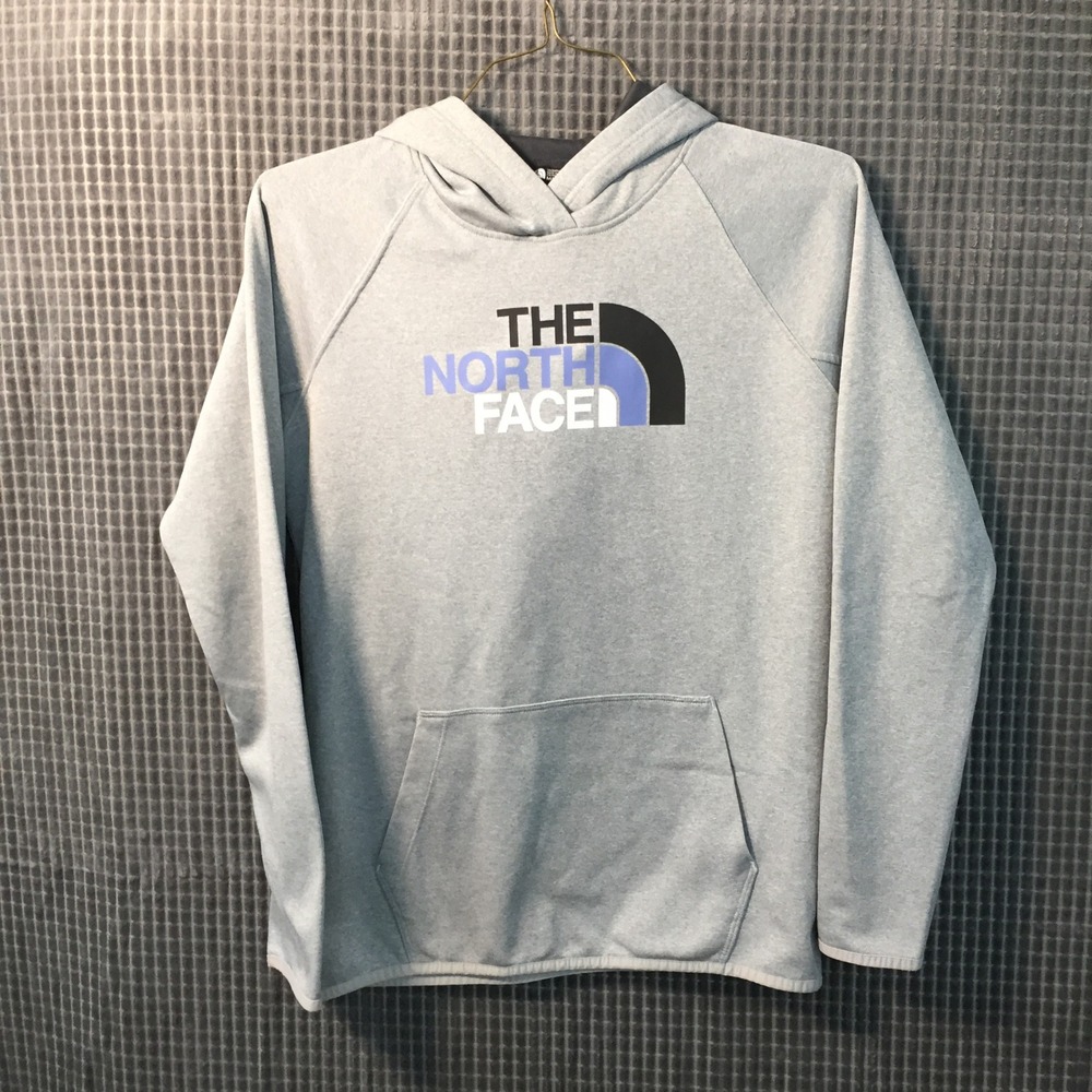 The North Face Mens XL Half Dome Pullover Hoodie Gray Logo‎ Fleece